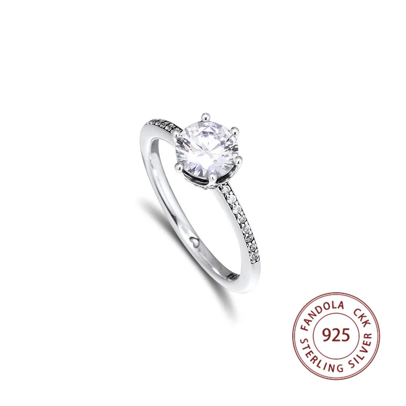 Сверкающее кольцо с короной femme 925 пробы Свадебные Кольца для женщин оригинальные модные ювелирные изделия Free Mujer