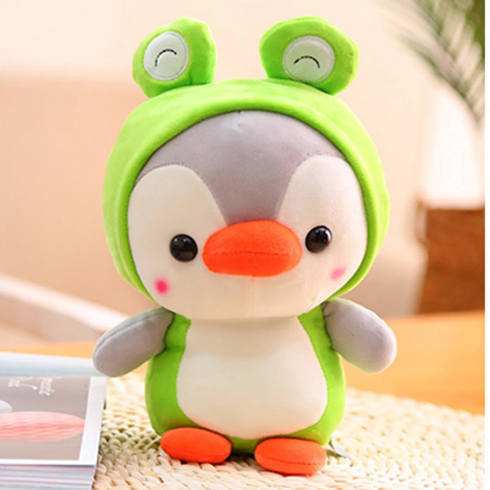 

Cute Fluffy Hair Penguin Plush Toy Stuffed Cartoon Animals Plushies Scarf Hat Dressing Penguin Doll Toys For Children Xmas Gift