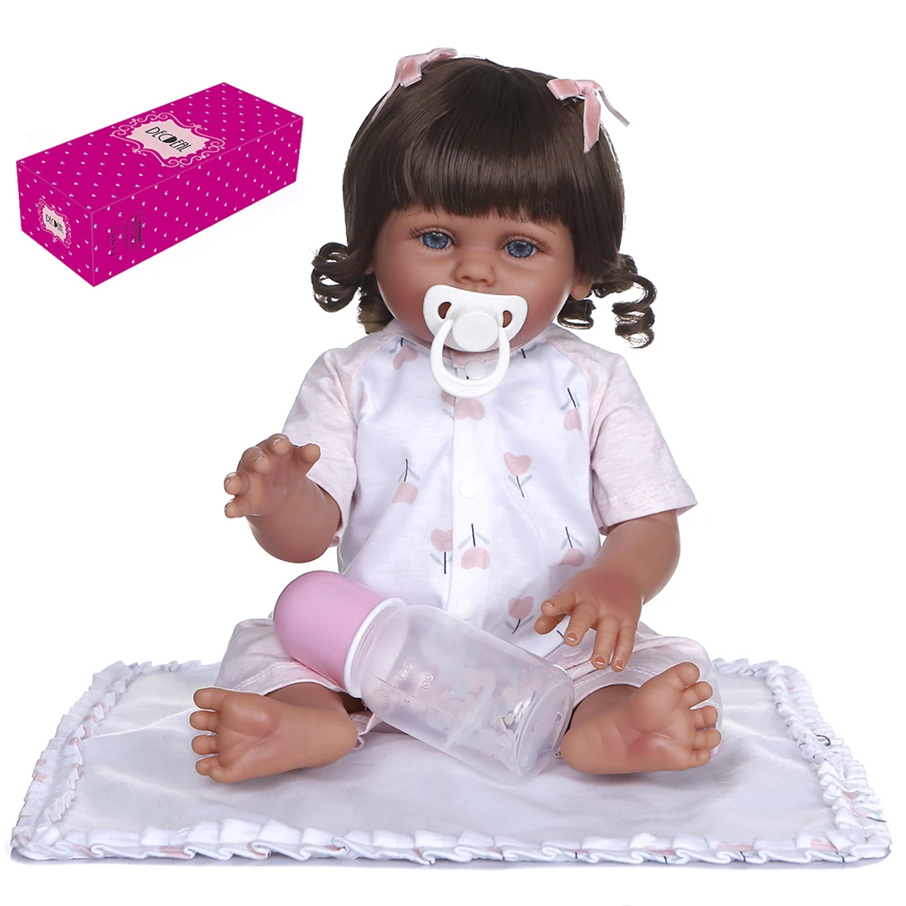 Кукла новорожденная силиконовая с полным телом Реалистичная кукла для ванны