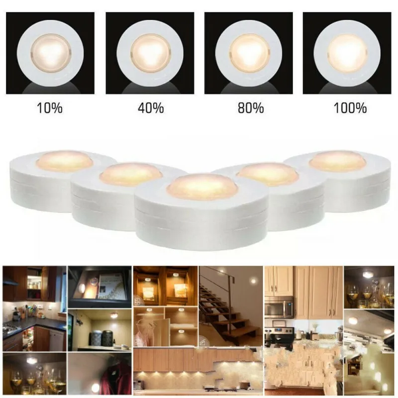 cabinet light wireless dimmable touch sensor dual color led night lamps battery power remote control suitable for kitchen stair free global shipping