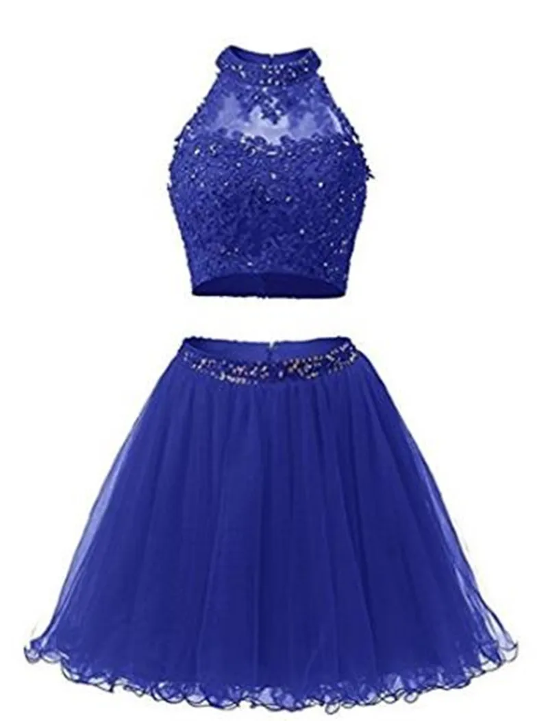 Модные платья для выпускного вечера из двух частей сексуальная открытая спина