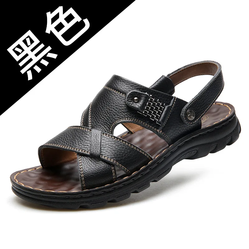 Men's Slippers Leather Men's Casual 
