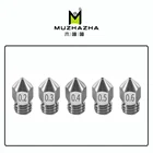 3D-принтеры резьбовой Нержавеющаясталь MK8 насадка M6 0,2 0,3 0,4 0,5 0,6 мм для 1,75 мм нити для CR10 CR-10S Эндер 3 Эндер 5