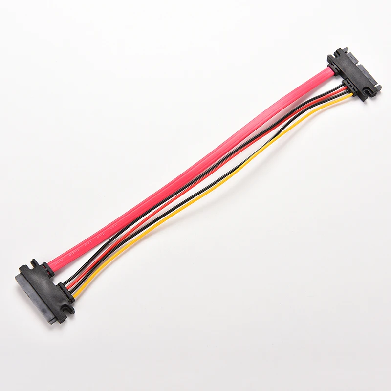 12 дюймов мужского и женского пола 7 + 15 Pin данных SATA HDD Мощность комбо продлить