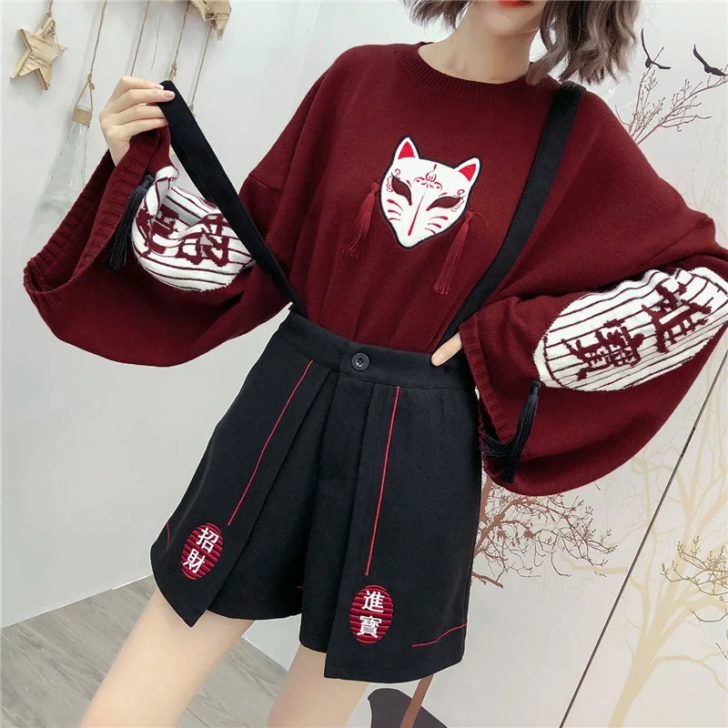 

Harajuku Chinese Top Japanese Sweets Ladies Tops And Blouses 2021 Preppy Style Chinese Style Clothing Women Clothes