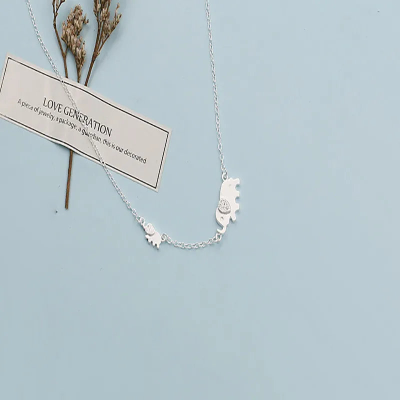 Модное ожерелье серебряного цвета S925 для женщин маленькое с подвеской в виде