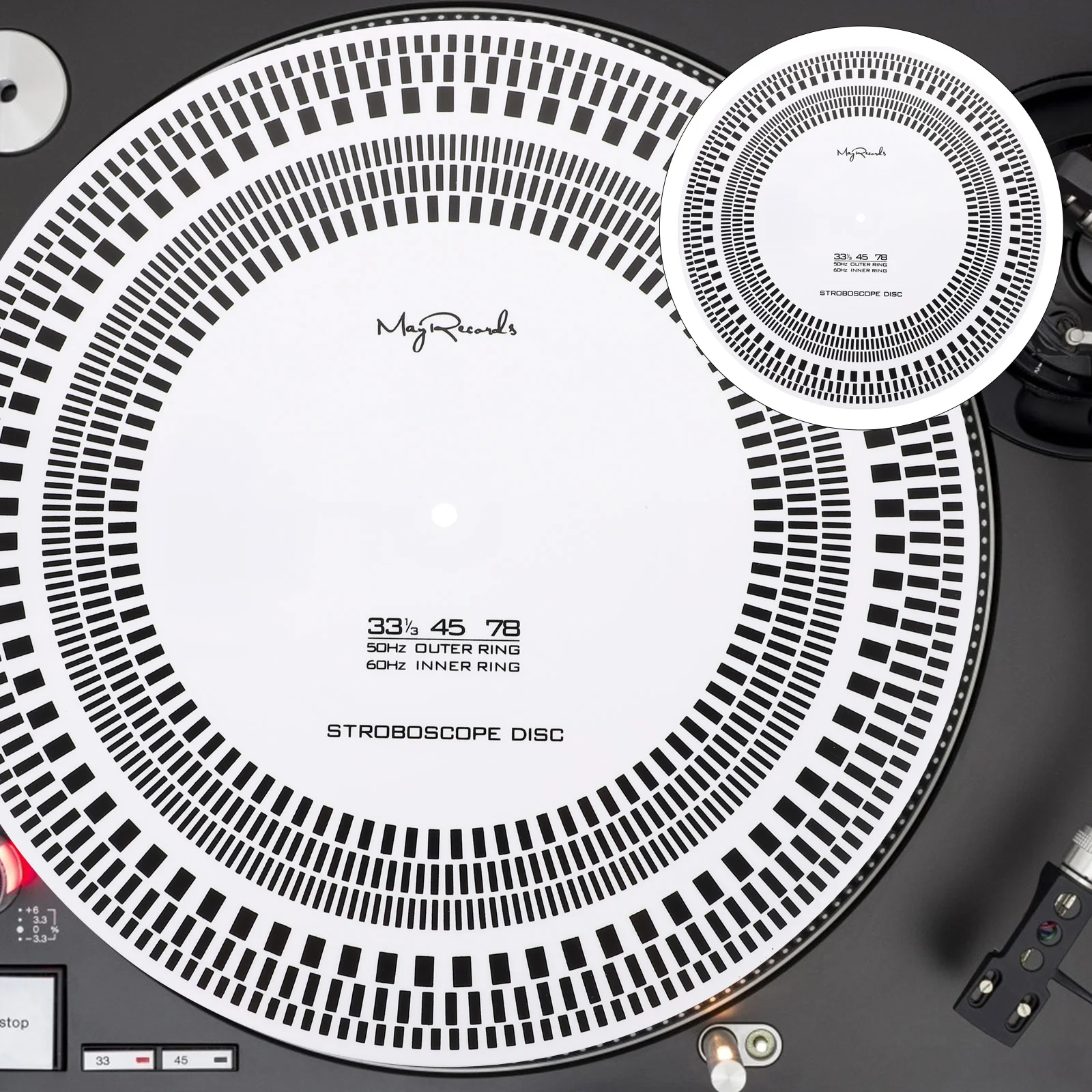 

1 шт. точный чистый виниловый инструмент для записи фонограф вращающаяся игла калибровочный инструмент (белый)