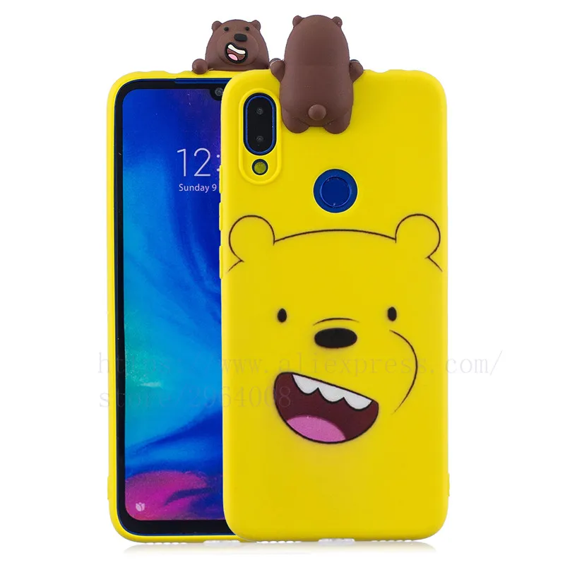 y TRISEOLY для Xiaomi Redmi Note 7 Чехол Redmi 7 3D стерео патч мягкий силиконовый бампер набивной чехол с изображением животного для телефона Xiomi Redmi Note7 - Цвет: y
