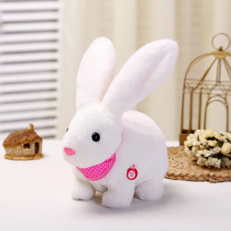 

Robot Rabbit Plush Electronic Bunny Music Sing Songs Pet Walk Shake Ears Run Jump LED Animal Toys For Children Birthday Gifts