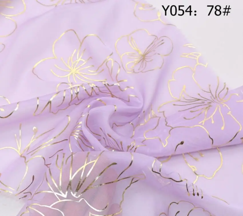 78 Lilac Bronzing Flower Косплей 30D шифоновое платье вечерние платья ткань материал DIY летняя ткань для платья блузка шарф квалифицированный - Цвет: 78 Lilac