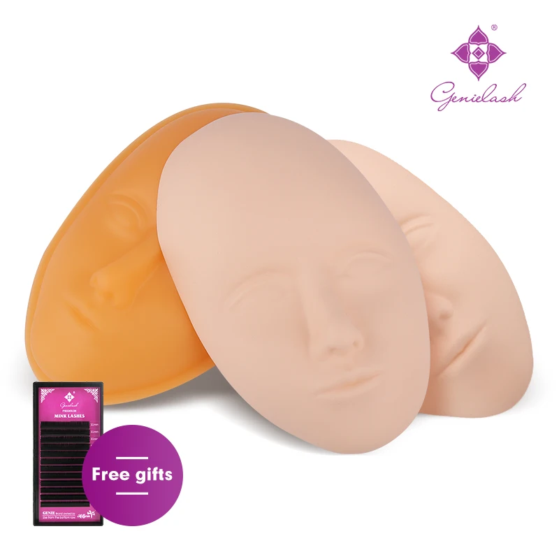 Портативная тренировочная головка Genielash для нанесения ресниц 2 лица