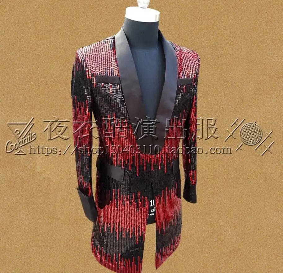 S-5XL новинка 2017 Мужская одежда модная тонкая градиентная с блестками длинный