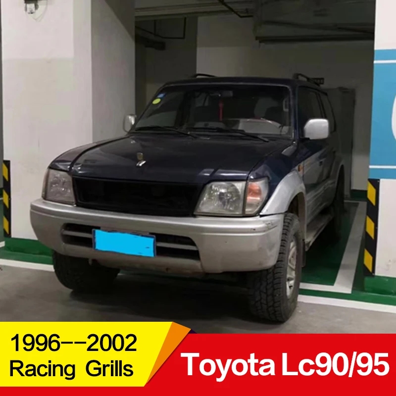 Используется для toyota land cruiser prado Racing Grills 1996-2002 год углеродного волокна LC90 LC95 3400 2700 решетка крышка аксессуары