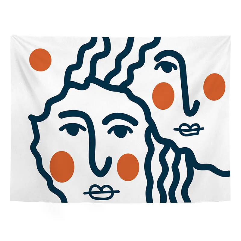 

Cartoon simple drawing Tapestry colorful Polyester tapestry Thin Bohemia monster print scenery Tapestry Beach Towel blanket