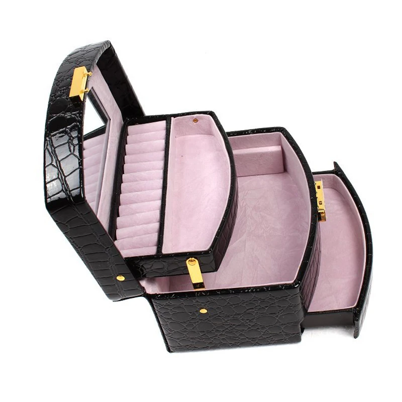 1 шт. Новая роскошная Подарочная коробка из искусственной кожи для ювелирных