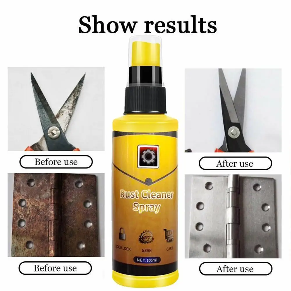 

100ml Powerful All-Purpose Rust Cleaner Spray Derusting Cleaning Maintenance Tools Car Lubricant Household Spray Anti-rust V6K8