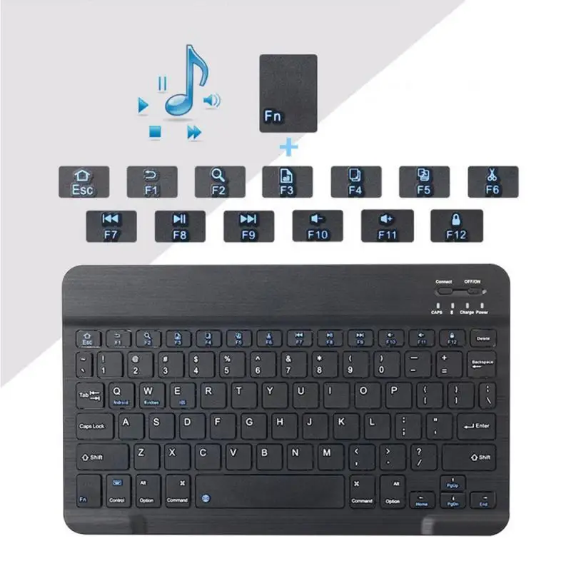 Slim Portable Mini Wireless Bluetooth Keyboard For Tablet Laptop Smartphone IPad Support For MAC IOS Android Phone Thai