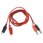 Двойная вилка типа банан-зонд с зажимом крокодил, тестовый силиконовый свинцовый мультиметр, длина кабеля 1 м