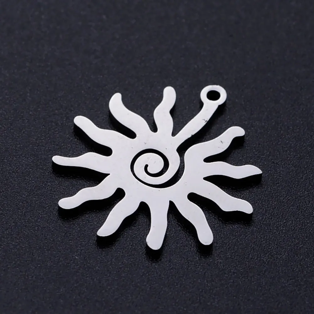5 шт./лот спиральная подвеска в виде солнца из нержавеющей стали ювелирные