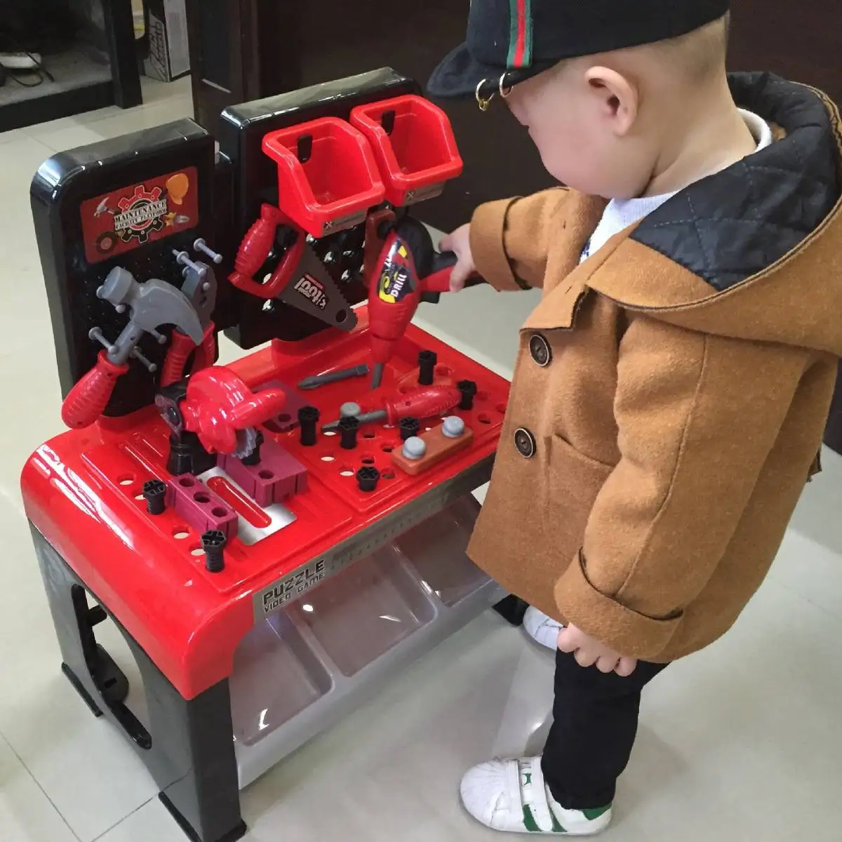 

Creative Tools Bench Play Set Tools Toys Pretend Play Work Shop Kit Tool Toys Workbench Toy Gifts For Children Role Play Toy