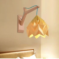 nordic modern macaron creative personality lamps living room corridor decorative origami lamp study bedroom wall lamp e27