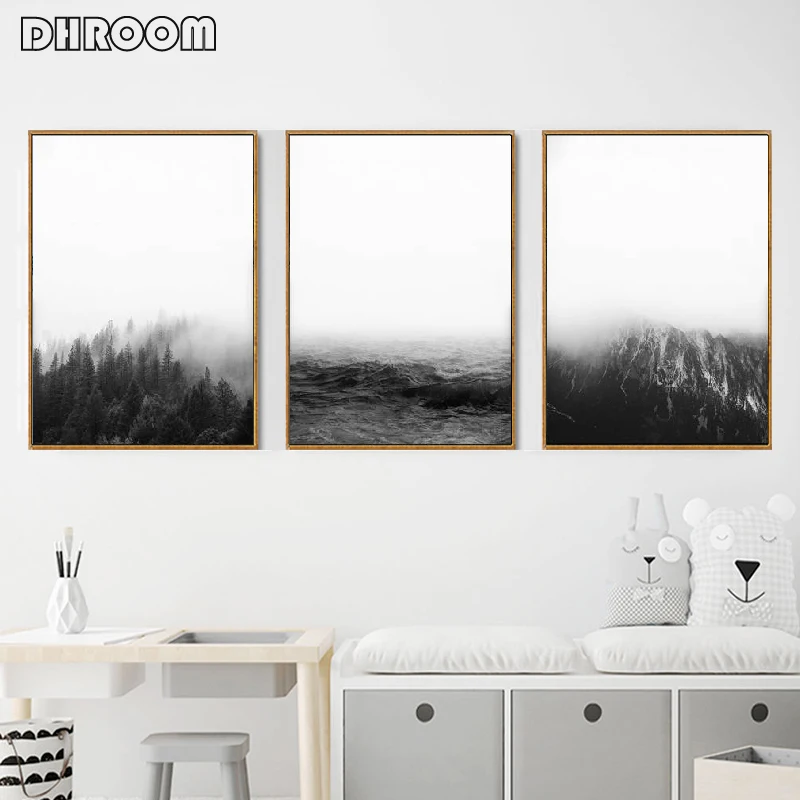 Современный пейзаж настенное искусство минималистичный холст плакат Настенная