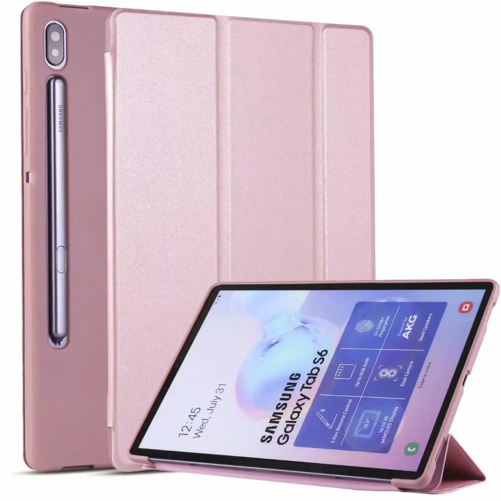 Чехол для планшета Samsung Galaxy Tab S6 женский 10 5 дюймов 2019 модный ТПУ с тремя складками