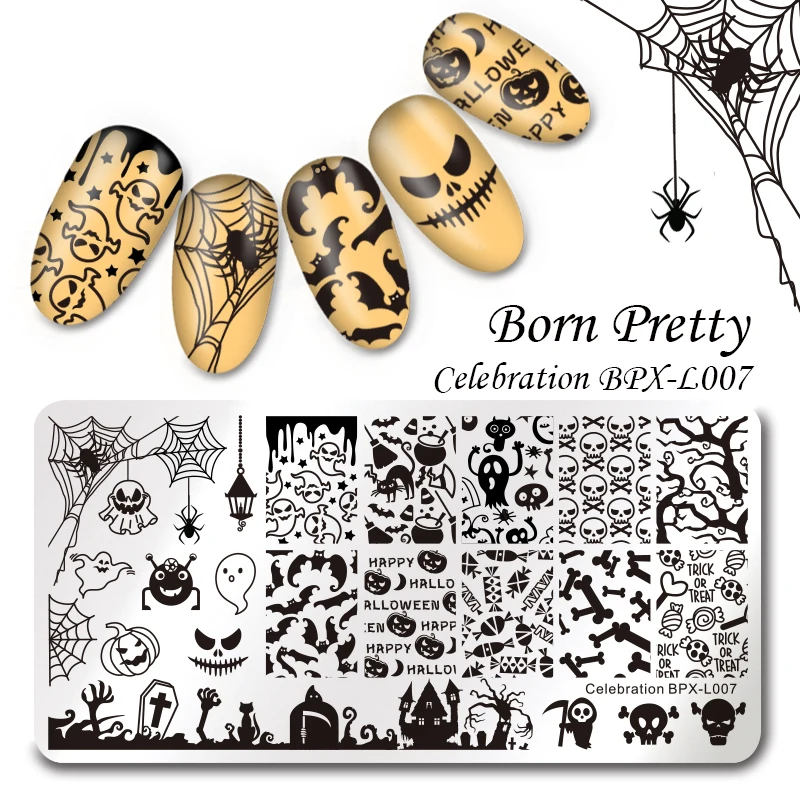 BPX-L007 BORN PRETTY штамповочная пластина из нержавеющей стали для дизайна ногтей шаблон цветок лист любовь шаблон печатная пластина трафарет для штамповки гель - Цвет: BPX-L007