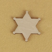 hexagonal shape mascot laser cut christmas decorations silhouette blank unpainted 25 pieces wooden shape 0459
