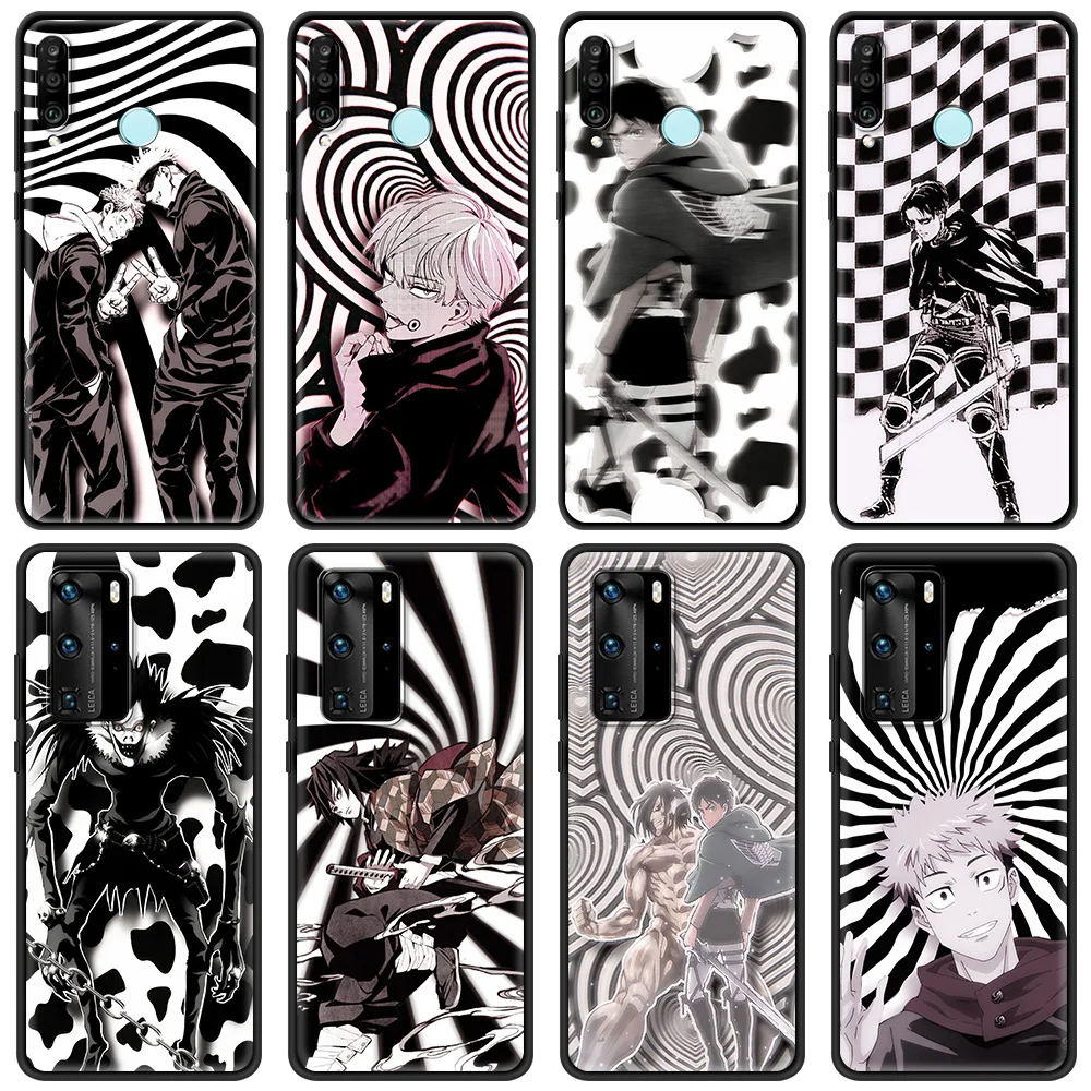 

Cartoon Anime Luxury Silicone TPU Cover for Huawei P10 P20 P30 Pro P40 Pro Plus P Smart Z 2021 Phone Accessories Case