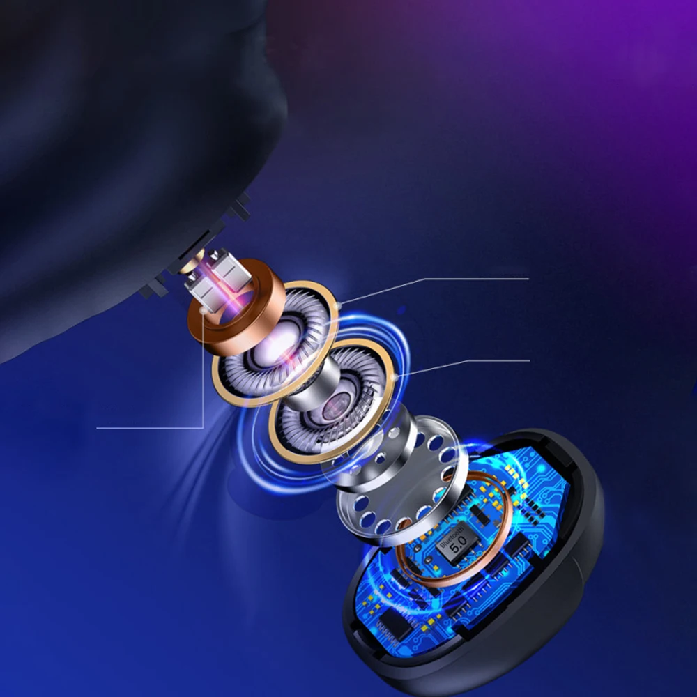 TWS Bluetooth 5 0 наушники беспроводные 6D стерео с активным шумоподавлением игровая