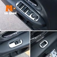stainless steel for honda hrv hr v vezel lhd 2014 2015 2016 2017 car interior window lifter panel sticker accessories 4pcs