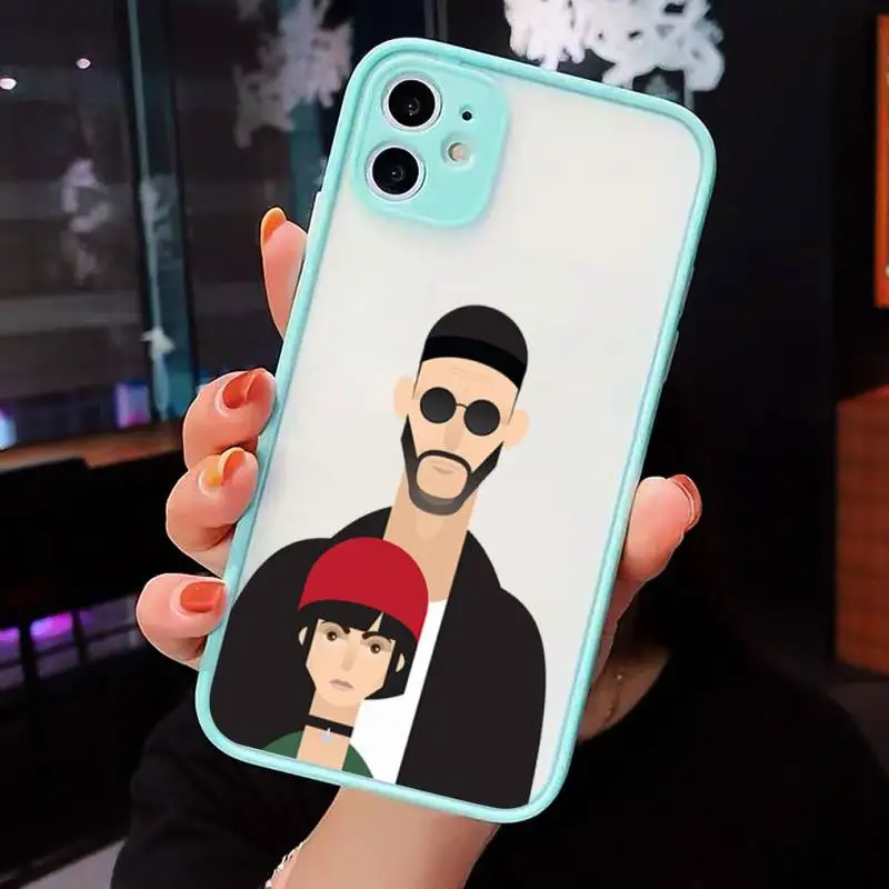 

Leon Phone Cases Matte transparent For blue iPhone 12 Mini 11 Pro XR XS Max 7 8 Plus X Back Cover