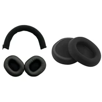 2 set ear cushion earphone cover for steelseriessairui with headphone head beam protective cover for audio technica