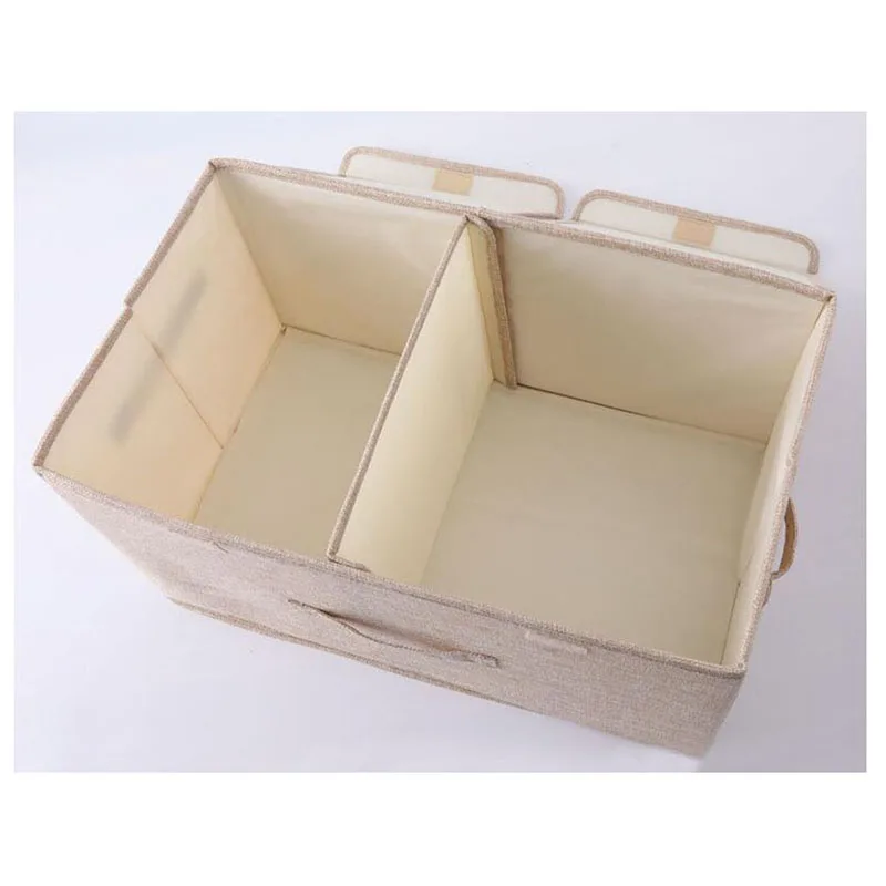 

Foldable Storage Box Cotton And Linen Cloth Double Cover Clothes Storage Box Toy Storage Box Underwear Storage Box