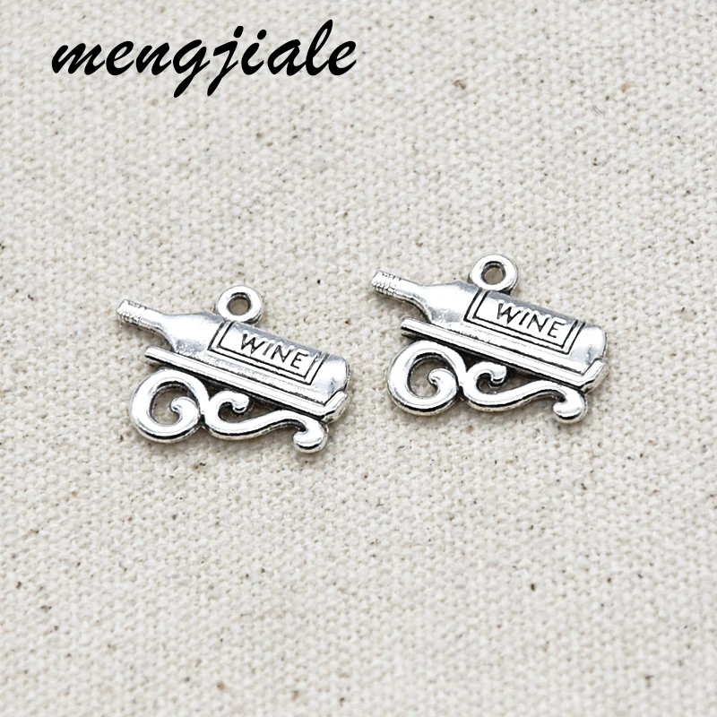 

15 шт. тибетские покрытые серебром подвески для бутылок вина для DIY ювелирных изделий кулон браслет аксессуары для изготовления 22,5*16,5 мм