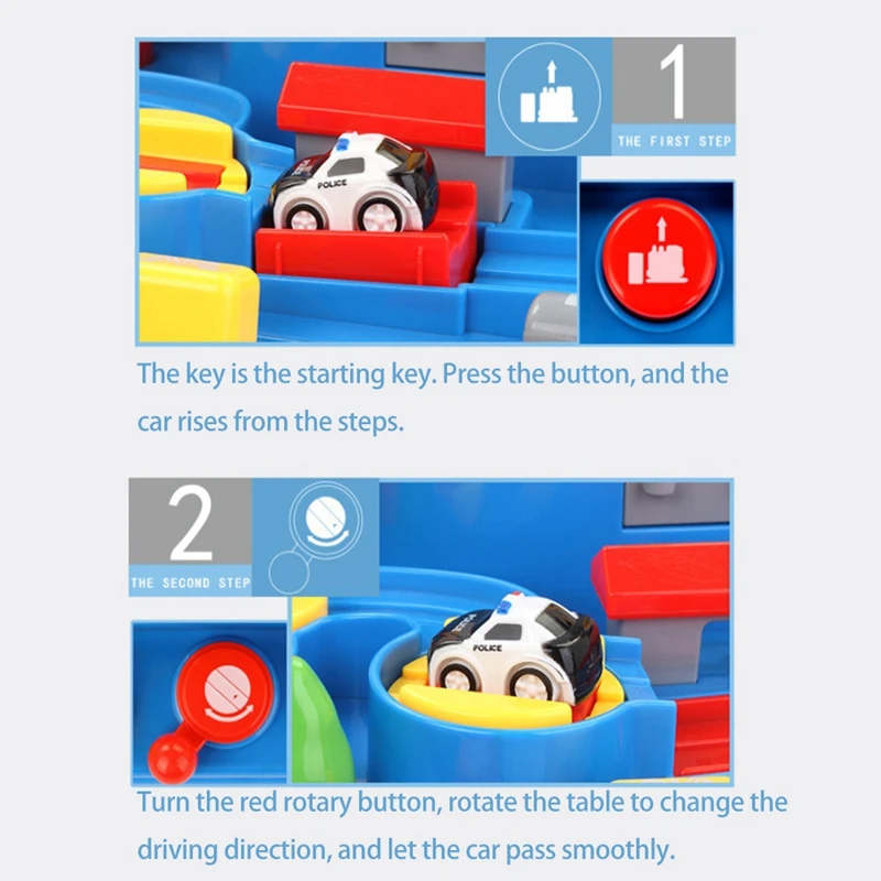 

Kids Educational Car Toys for Boys Track Adventure Brain Table Games Rail Cars Mechanical Parking Lots Children Gifts