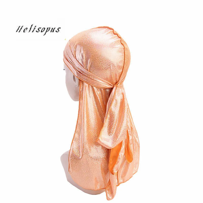 Helisopus 2020 блестящий длинный хвост Пиратская Кепка унисекс модная блестящая Тюрбан