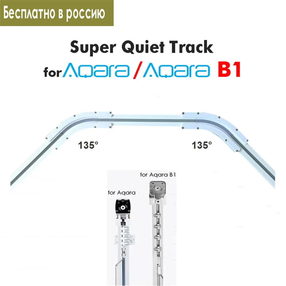 Трапециевидная гусеница 135 градусов для мотора Aqara/Aqara B1/Dooya KT82/DT82 умные