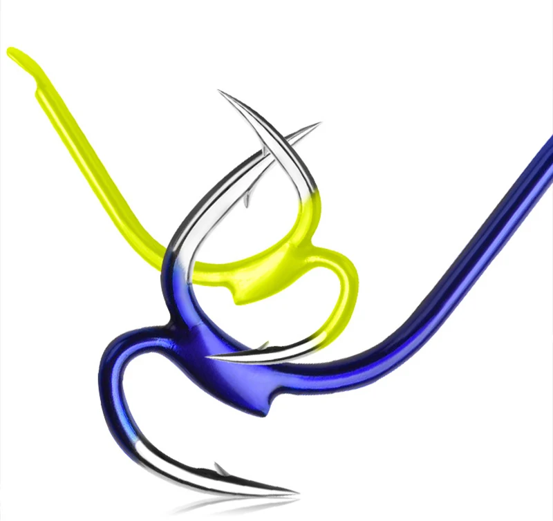 

New 10Pcs 1Package High-carbon Steel Two Strength Tip Sharp Fighting Fishing Hook With Barbed Fish Gear For Sea Fishing B352