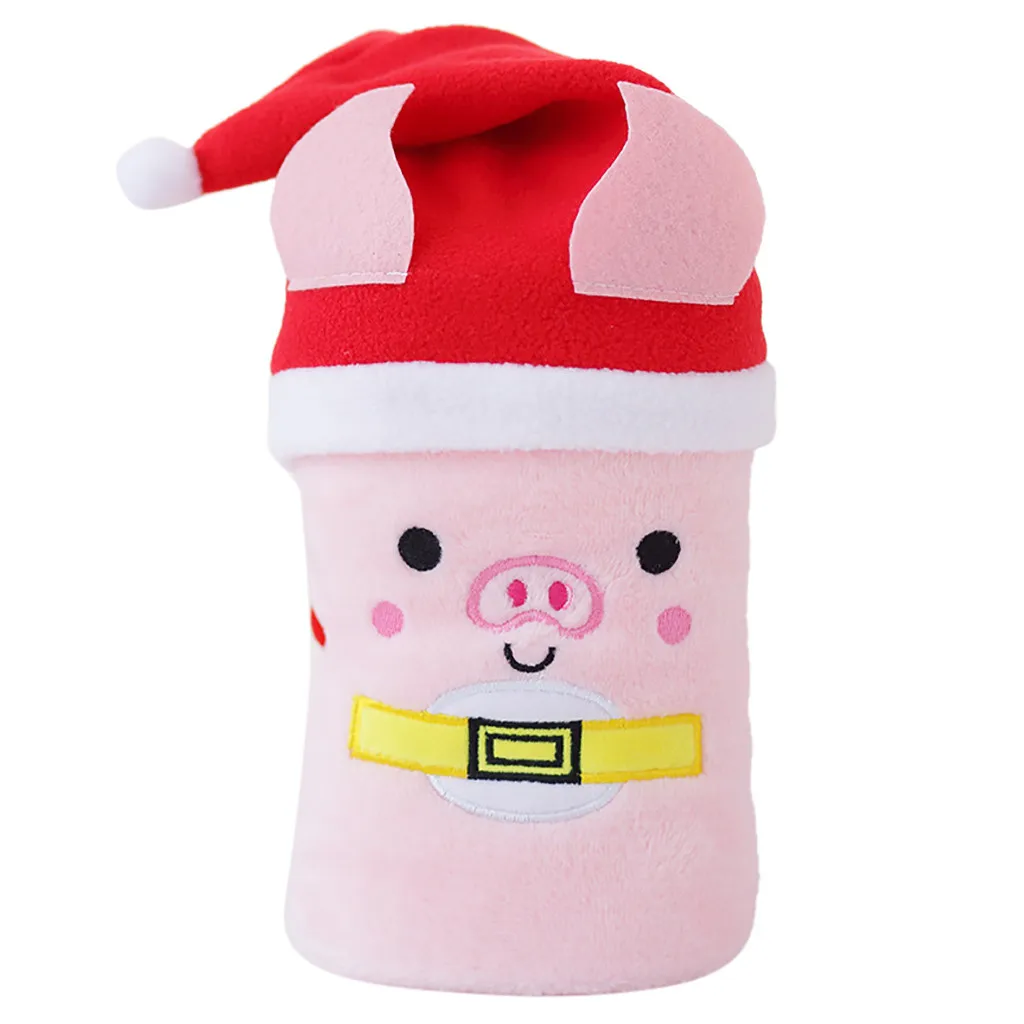 OUNEED 1 Pc Hat and Flannel Blanket Set Snowman Super Soft Christmas Cartoon Flannel Fluffy Blanket Bed Sofa Children Gift#45