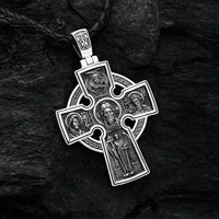 religious orthodox church cross pendant necklace mens vintage jesus christian accessories mens necklaces