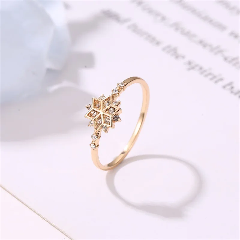 Женское Обручальное Кольцо Meetvii модное золотистое кольцо с фианитами и