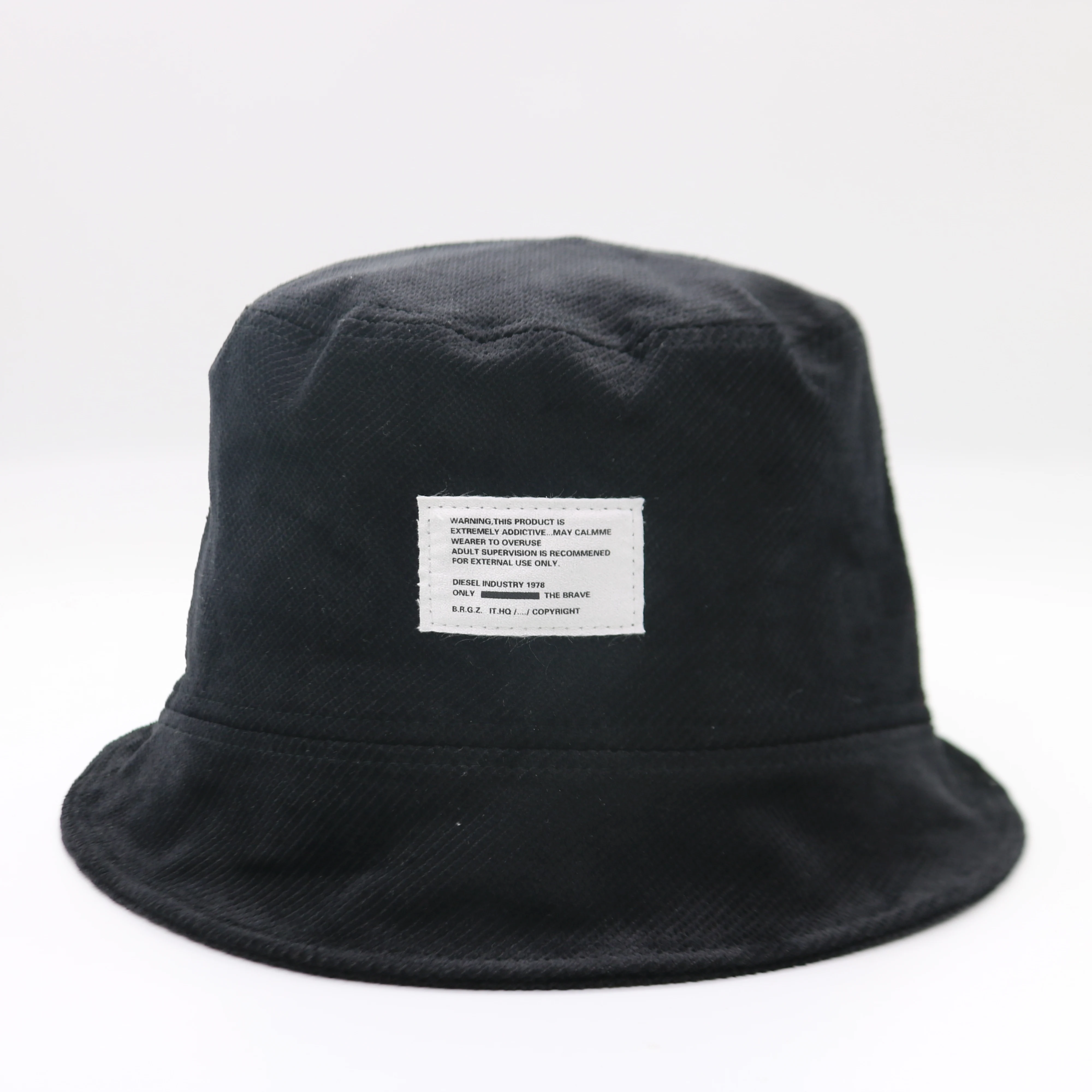 Высококачественная универсальная шляпа из 100% хлопка для улицы черная Панама