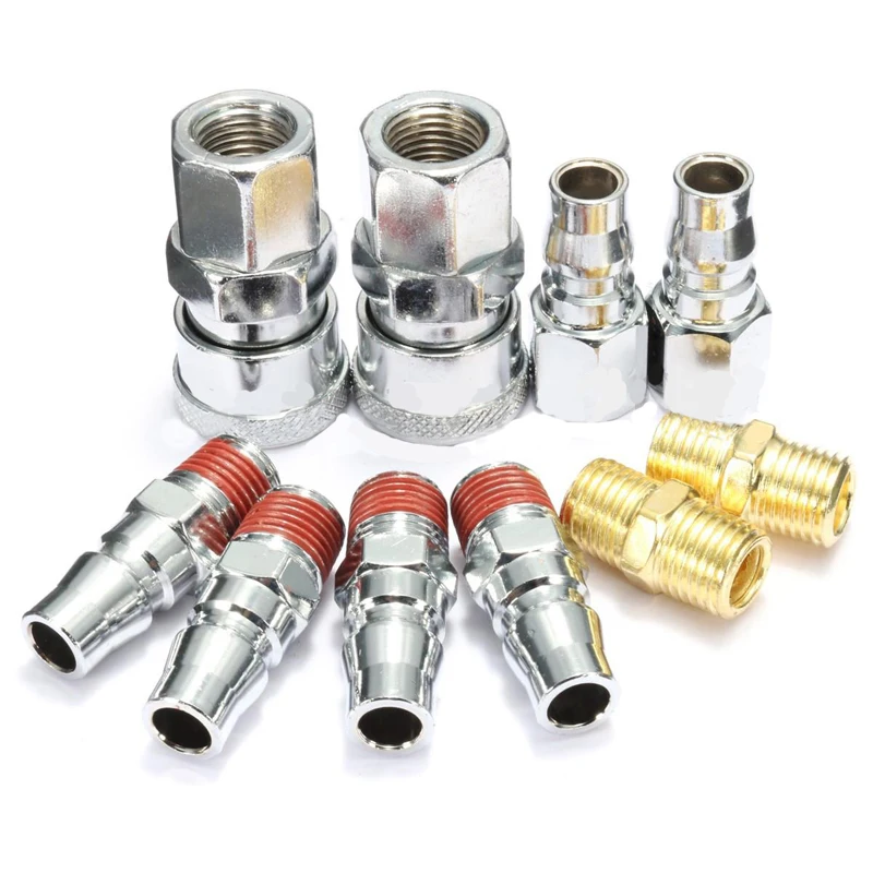 Горячая XD 10pcs БЫСТРОРАЗЪЕМНАЯ муфта фитинги 1/4 дюймов соединитель воздушного