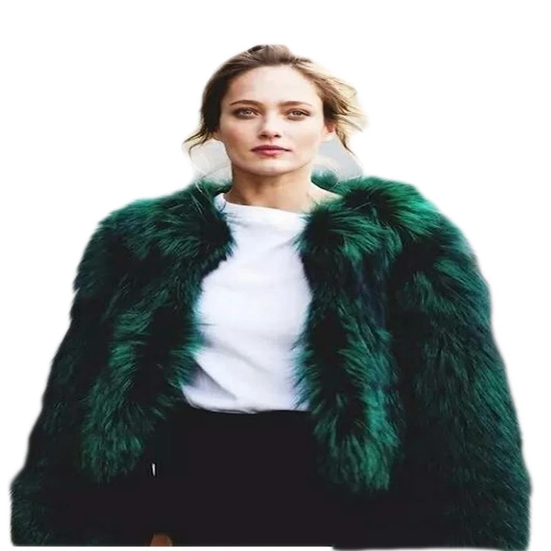 

GAMPORL Faux Fur Coat Winter Thick Plush Clothes Fashionable Ladies Soft Clothes 2021 High-Quality Long-sleeved Clothes