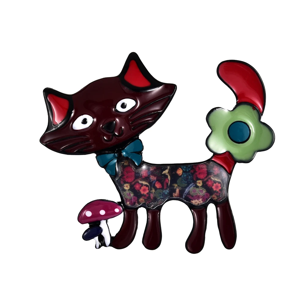 2019 цинковый сплав Милая Эмаль мультфильм кошка брошь одежда рюкзак со значком