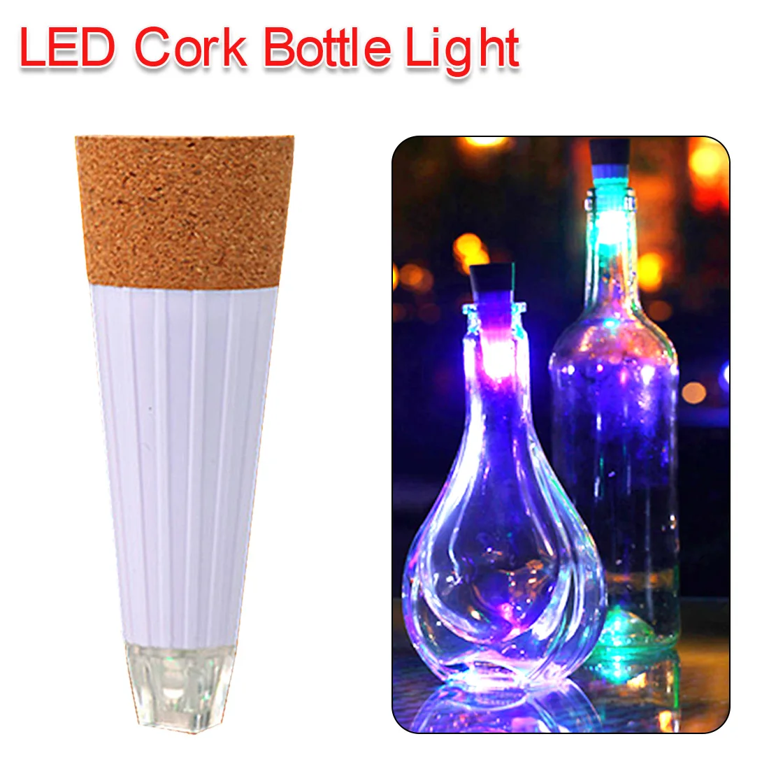 Блестящий бутылки пробкой Кепки лампа светодиодный USB Перезаряжаемые креативные