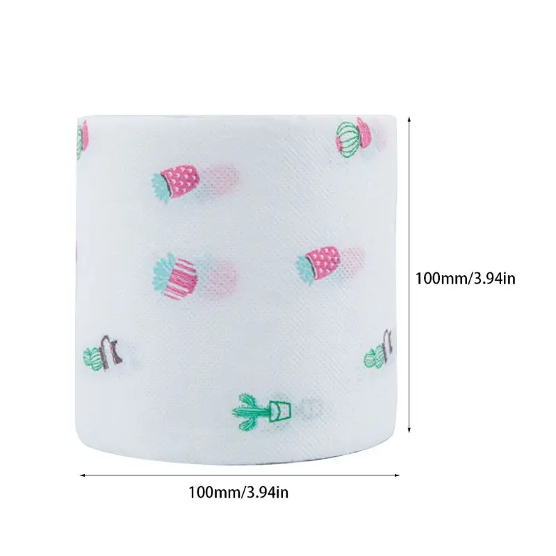 

Funny Printed Pattern Toilet Paper 2 Layers 250 Sheets Wood Pulp Roll Paper Unscented Tissue for Home Bath Kitchen Daily Use