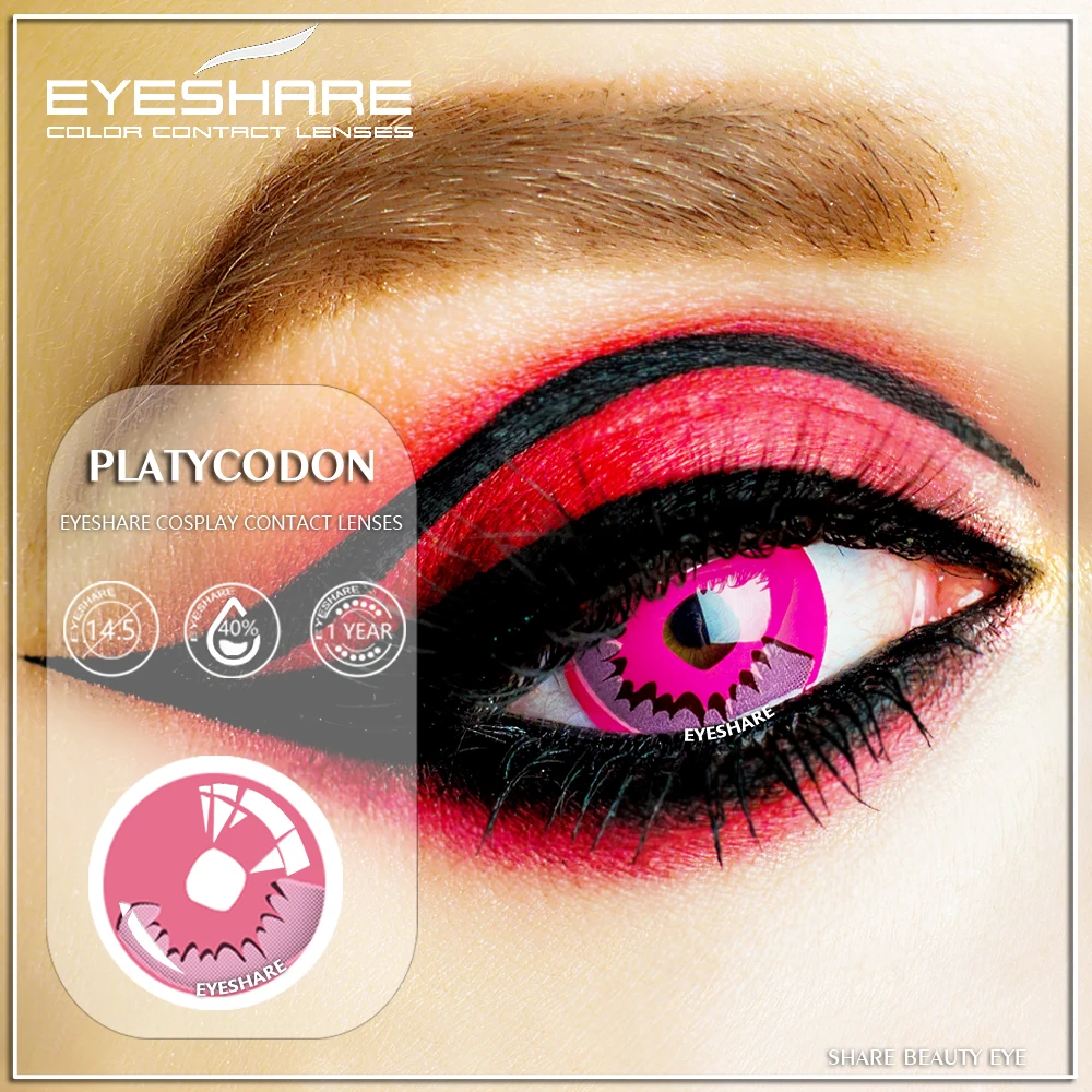 

EYESHARE 1 Pair New Arrival Puppet Emerald Cosplay Contact Lenses Halloween Lenses Crazy Lens for Eyes